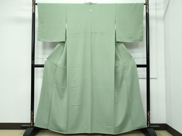 平和屋着物 上 色無地 麹塵色 CZAA3591s5