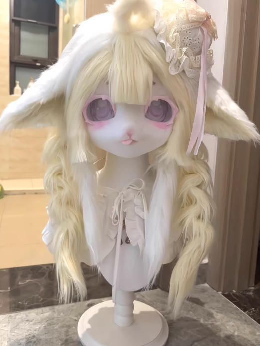 着ぐるみヘッド kigurumi NO.162 キツネ 黄色 垂れ耳 ファースーツ 全