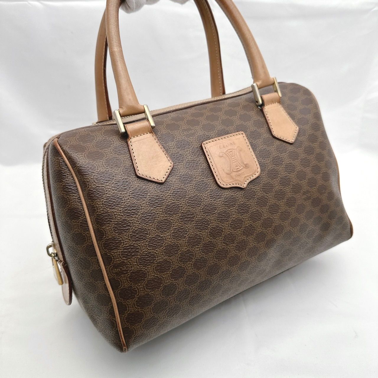 m259 CELINE セリーヌ マカダム ハンドバッグ ミニボストン ボストン 