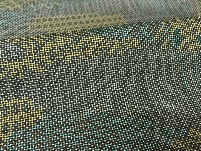 平和屋着物○本場大島紬 一元絣 幾何学文様 正絹 逸品 AAAW4067np