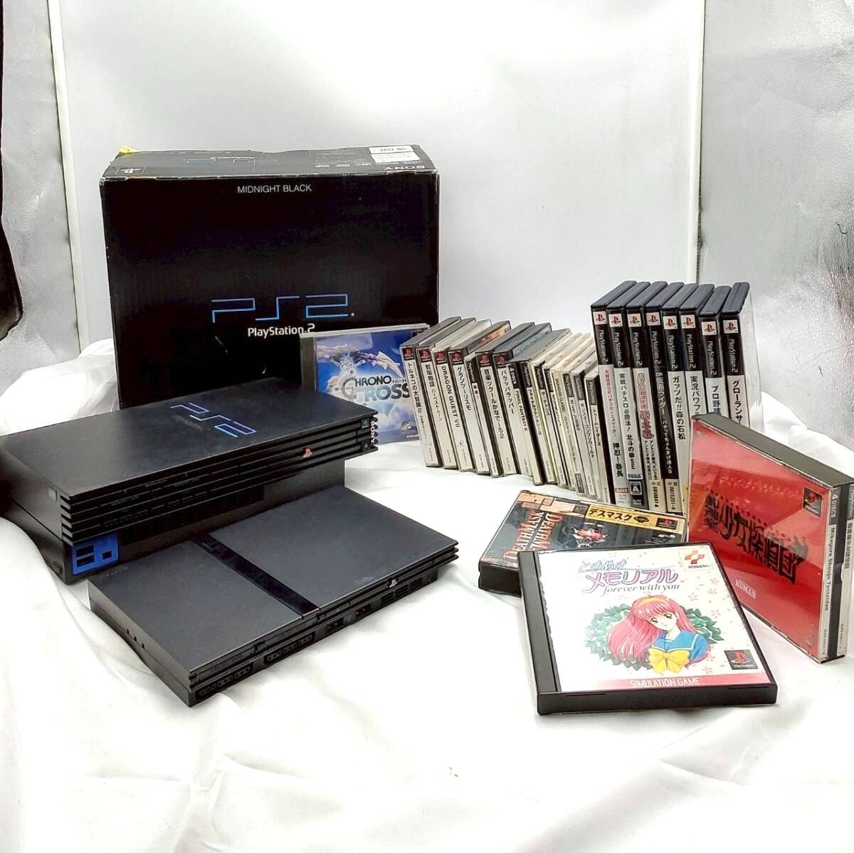 PS2 まとめ売り PlayStation2 本体2台＋PS|PS2ソフト大量セット SCPH-15000 SCPH-70000 簡易清掃
