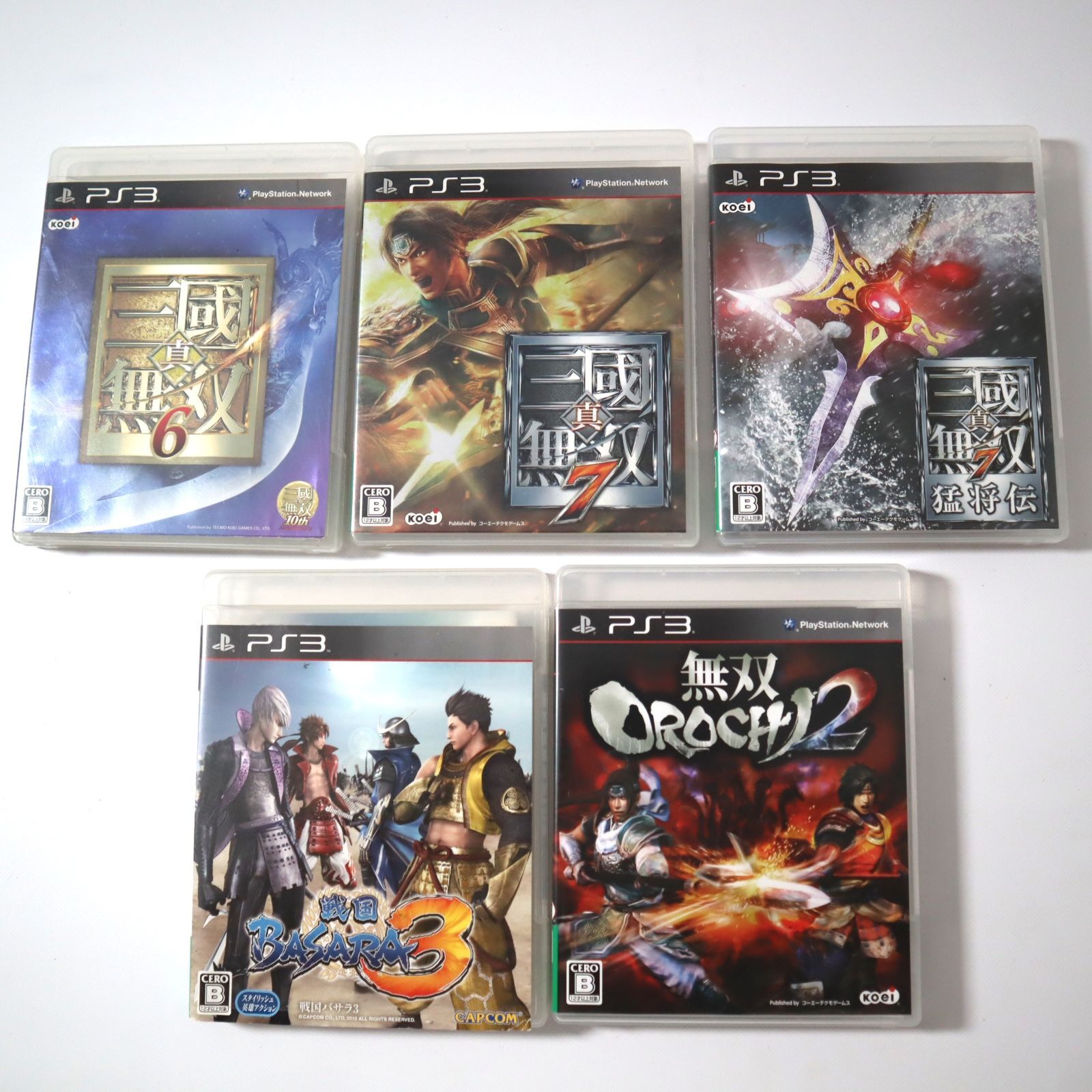 PS3 無双シリーズ5本セット 三國無双6 7 猛将伝 OROCHI2 戦国
