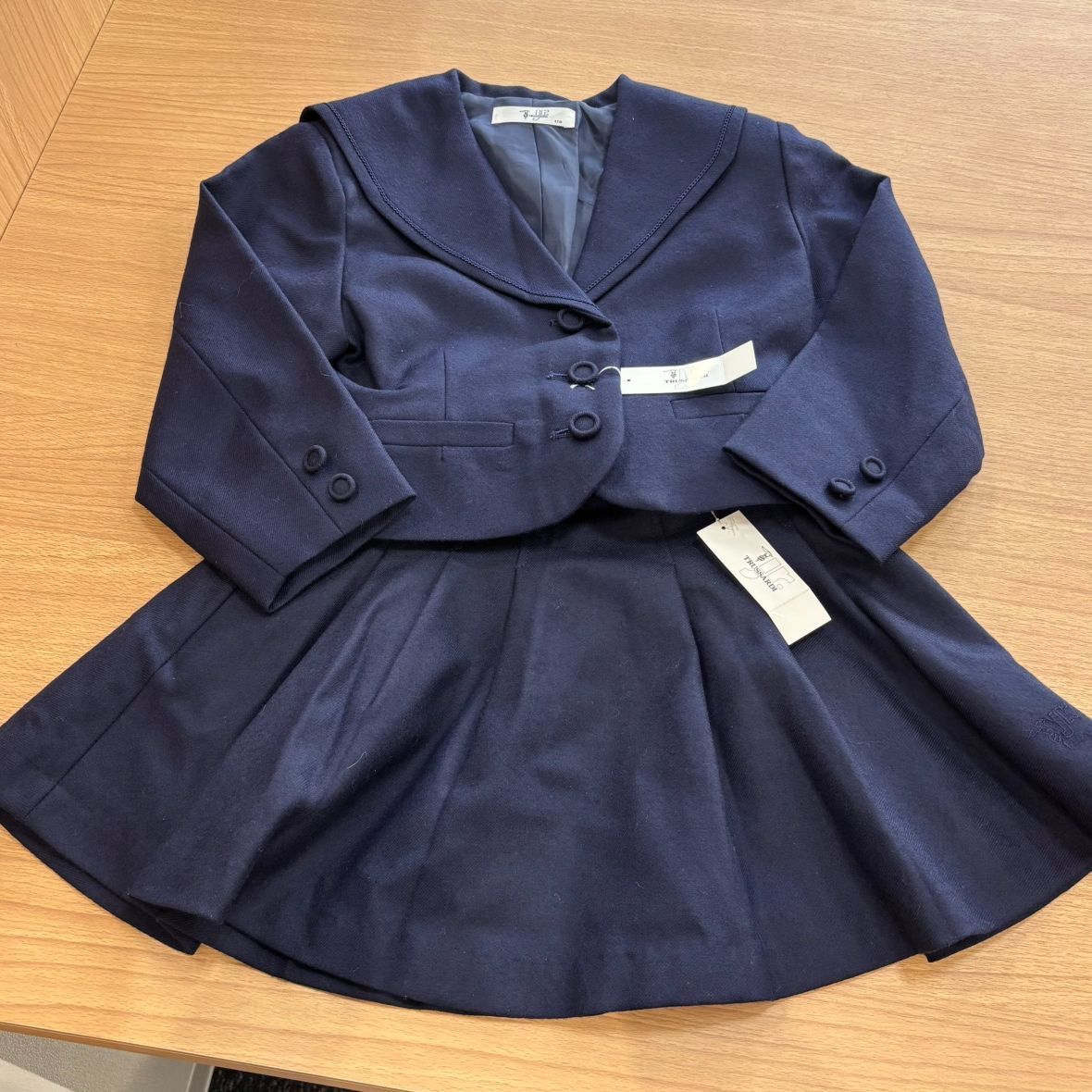 未着用品 TRUSSARDI　子供服 セットアップ スカート トップス　セーラー 110　MT1254