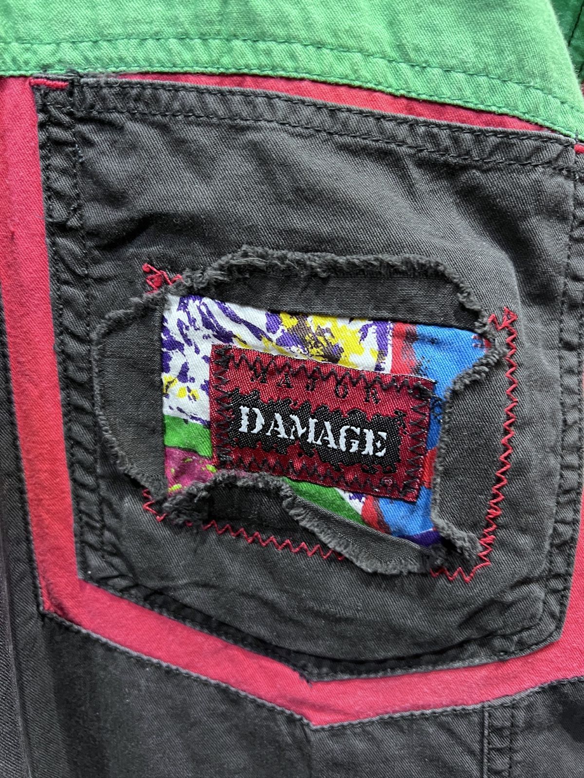 90'S MAJOR DAMAGE 切替シャツ 3 メジャーダメージ ヒップホップ