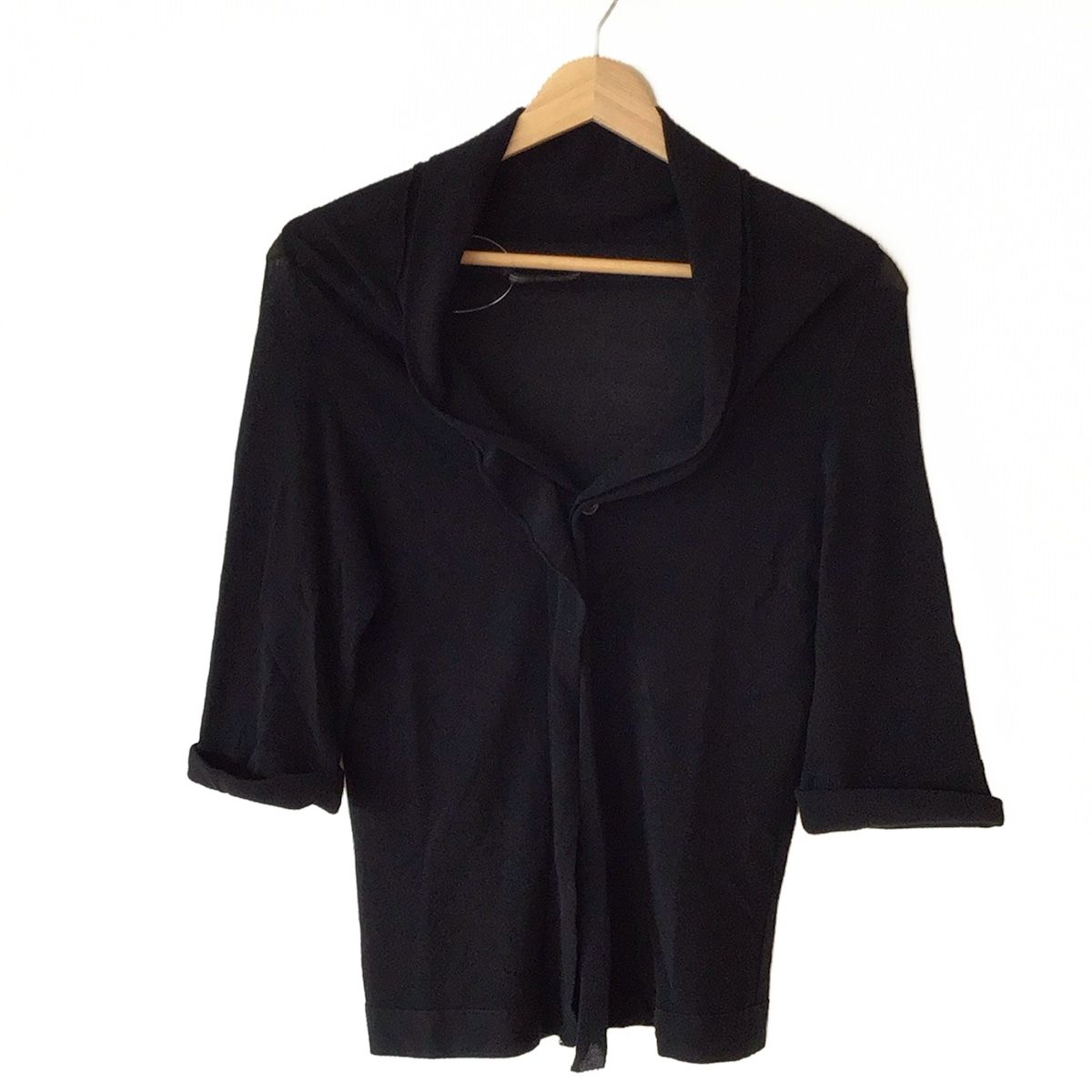 YOHJI YAMAMOTO NOIR ヨウジヤマモトプリュスノアール カーディガン サイズ2 M レディース - 黒 半袖