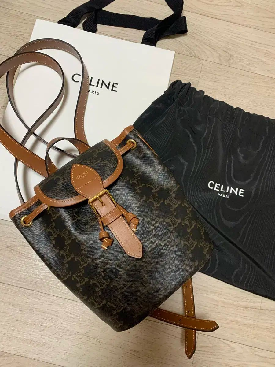 Celine セリーヌ フールコバックパック ミニ 傷なし 完全最高 ダスト お買い物バッグ O