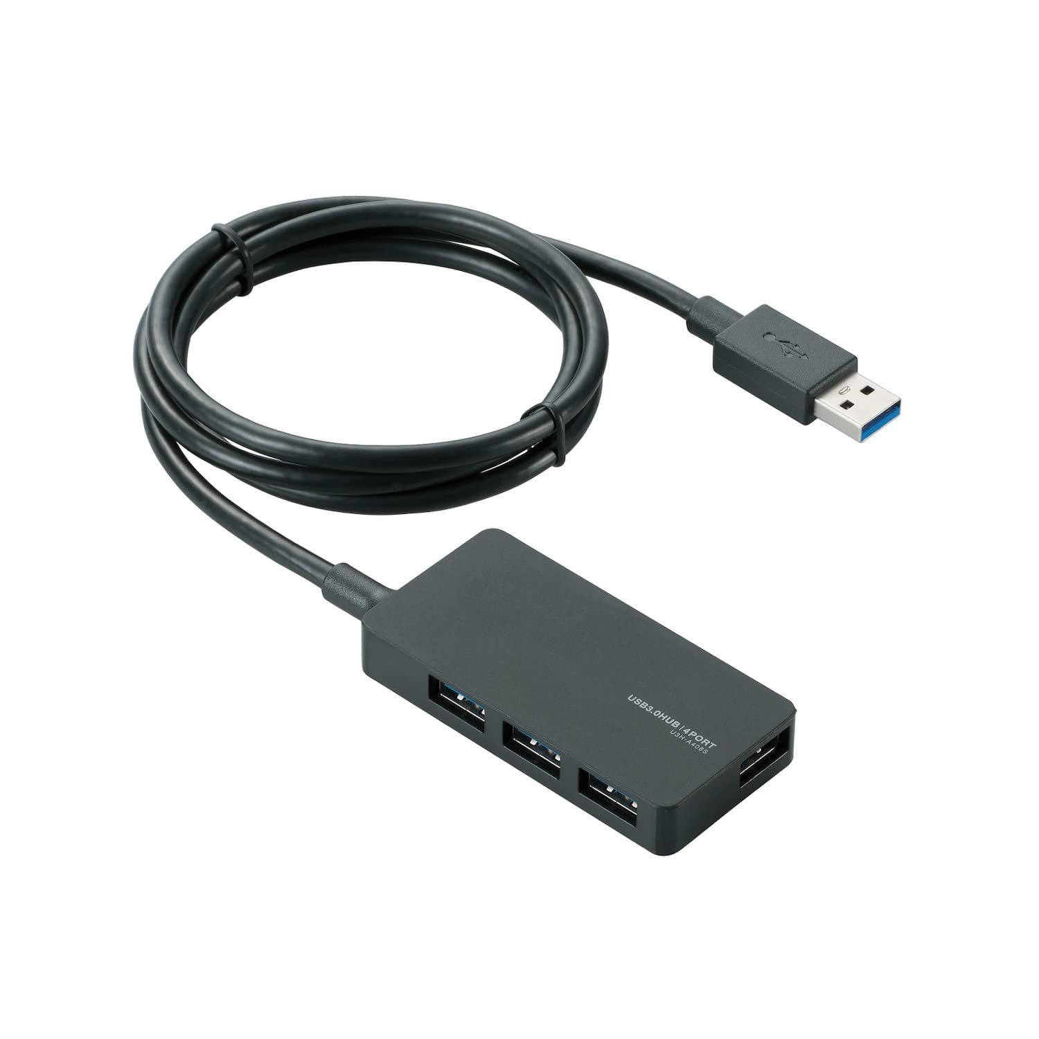 エレコム USBHUB3.0 A408Sシリーズ ACアダプタ付 セルフパワー 4ポート ブラック U3H-A408SXBK