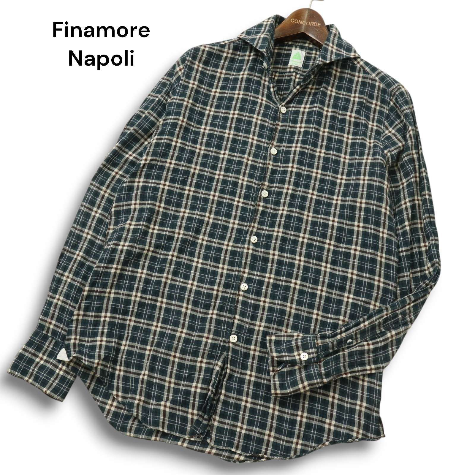 Finamore Napoli_男性 長袖シャツ サイズ38 イタリア製☆ Finamore