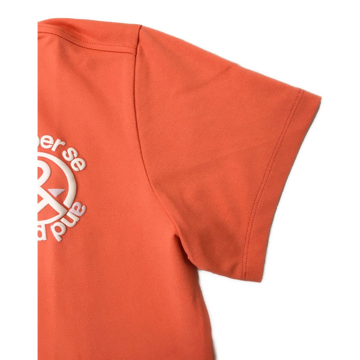 coco 未使用品 アンパスィ and per se レディース 半袖ポロシャツ LL オレンジ系 ストレッチ UVカット 未使用品 レディース アンパスィ and per se 半袖ポロシャツ LL