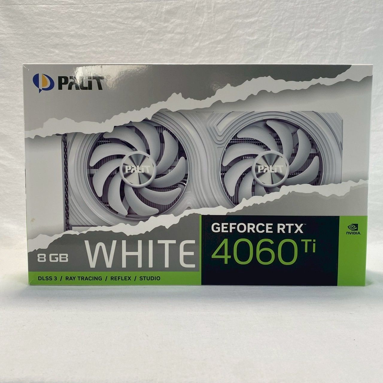 現状品】Palit/GeForce/RTX/4060/Ti/White/8GB/箱/付属品あり/No.3175