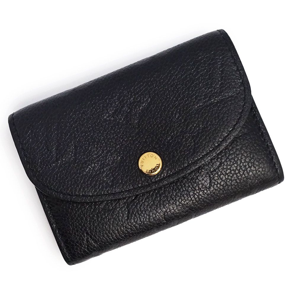ルイ ヴィトン ポルトモネ ロザリ コインケース カードケース 名刺入れ 小銭入れ 財布 モノグラムアンプラント レザー ノワール ブラック ゴールド金具 M81455 LOUIS VUITTON