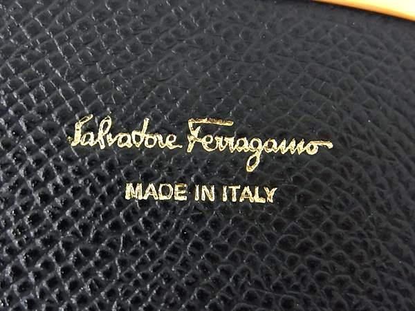（美品）フェラガモ 名刺入れ 黒 FERRAGAMO フェラガモ 名刺入れ カードケース ダブル ガンチーニ