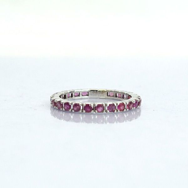 ◆K18WG フルエタニティ リング ルビー 1.0ｃｔ 17号 2.71 リング 指輪 ブランド