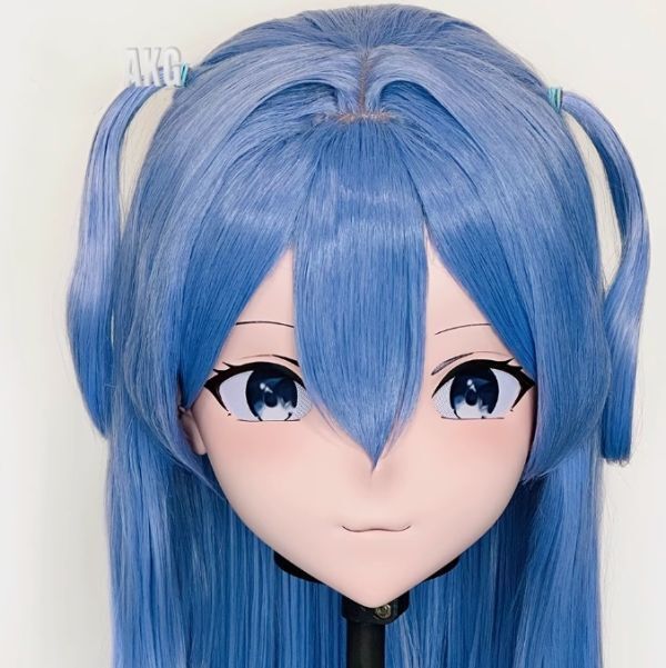 全頭マスク カツラ付き ロック付き NO.4 フルマスク ドール