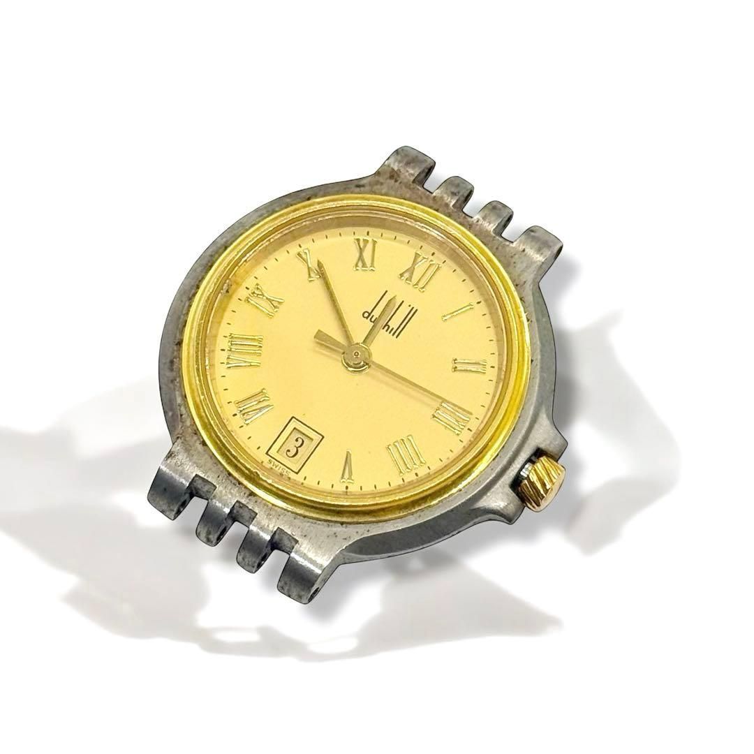 電池 ダンヒル 腕時計 エリート 25 YG|SS 稼働 2975