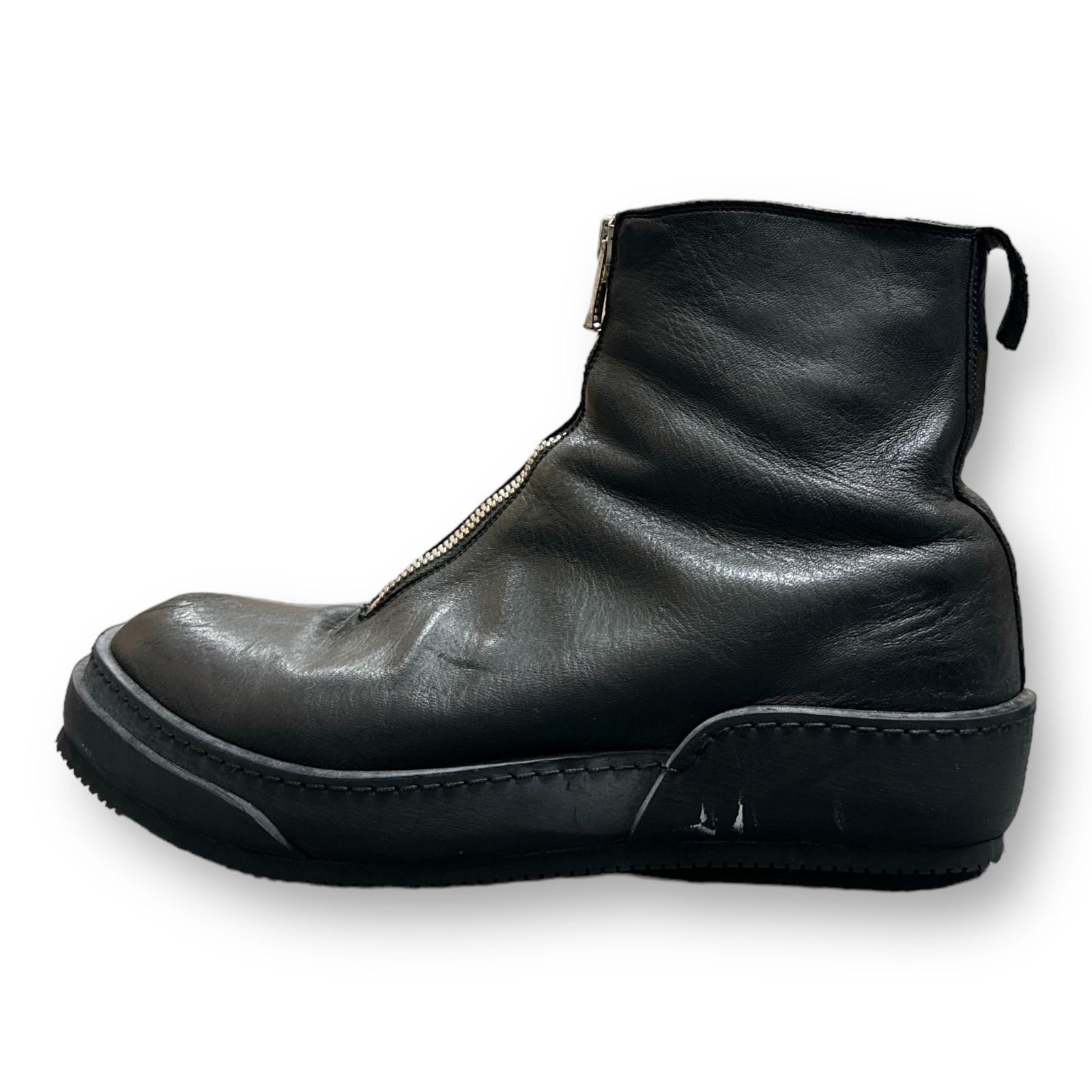 GUIDI SOFT HORSE FULL GRAIN LINED FRONT ZIP BOOTS SNEAKER センタージップ スニーカー ブーツ  レザー グイディ 43 64888A - メルカリ