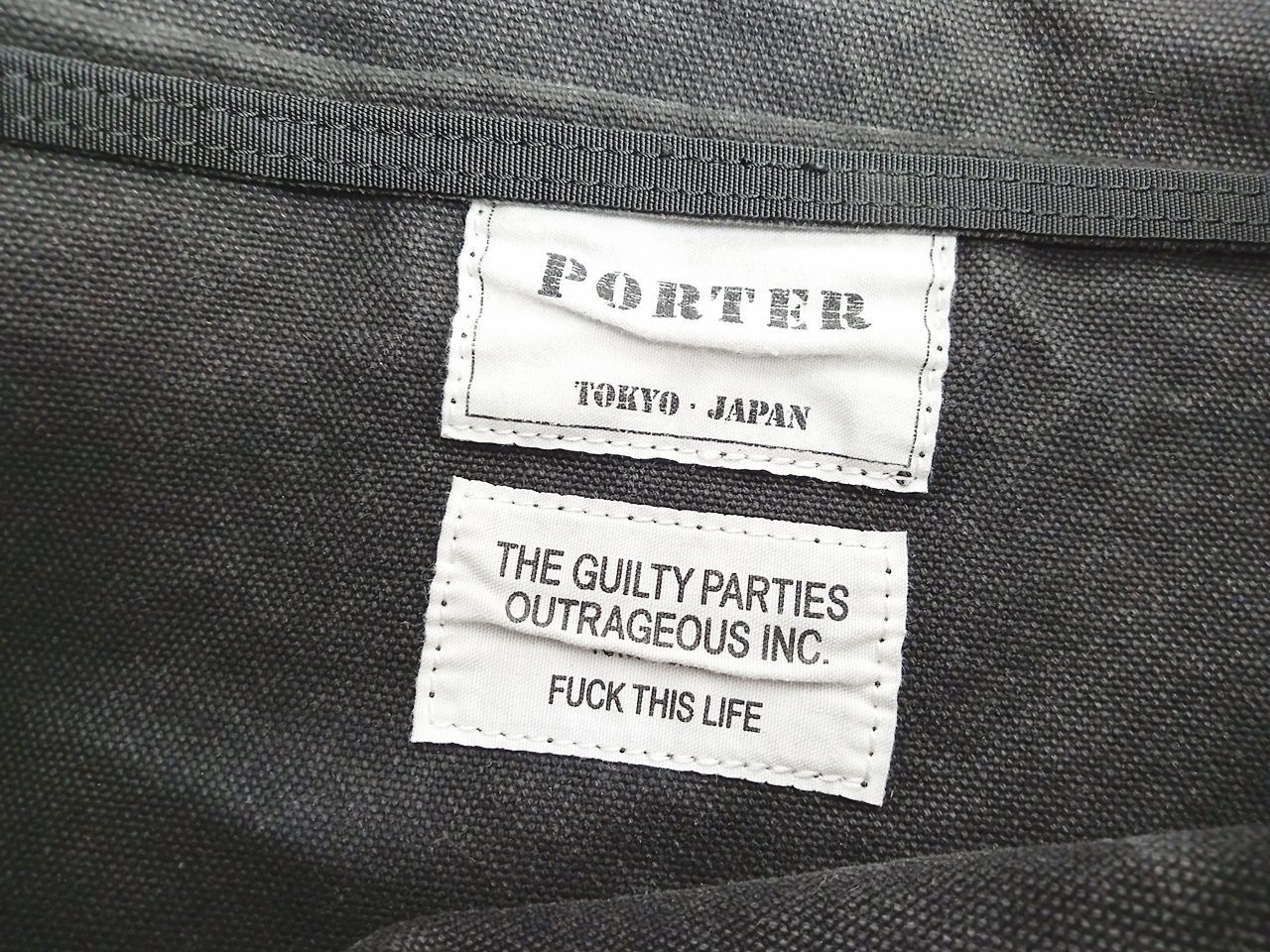 PORTER×WACKO MARIA×GUILTY PARTIES トートバッグ ブラック ポーター×ワコマリア×ギルティーパーティーズ [M-3583]