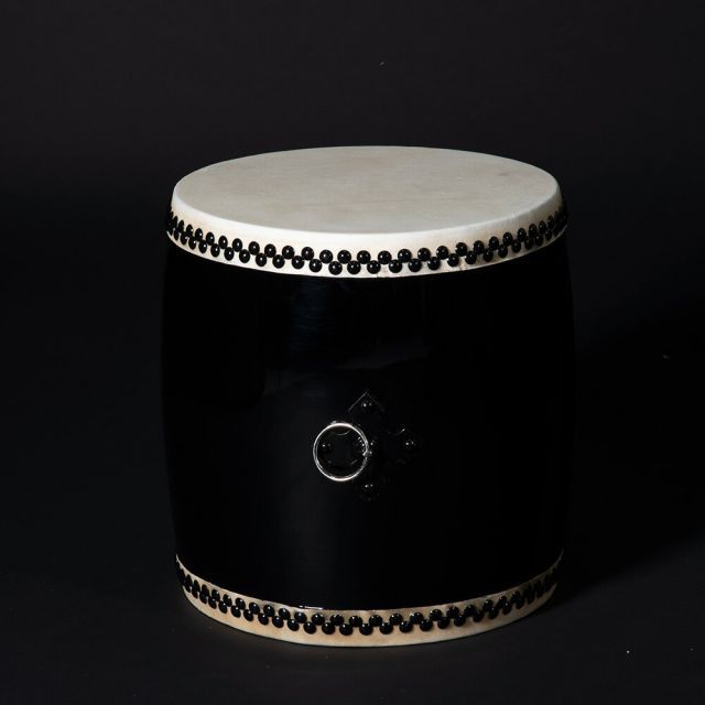 エイサー太鼓 黒色 エイサー大太鼓 1尺3寸 鼓面39cm 女性向 バチ1本付