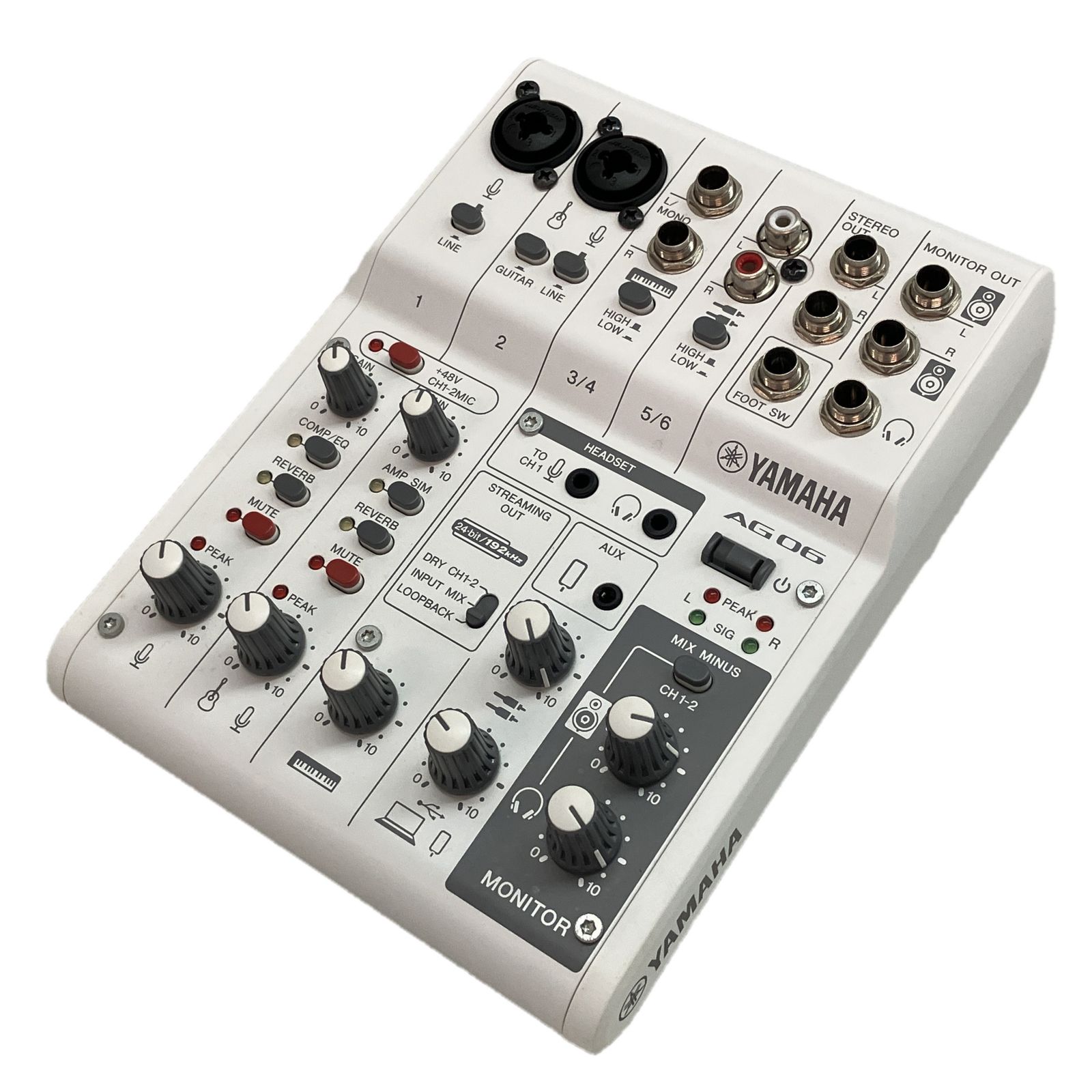 Yamaha AG06 MK2 ウェブキャスティングミキサー オーディオインターフェイス 音響機材 ヤマハ C10522879