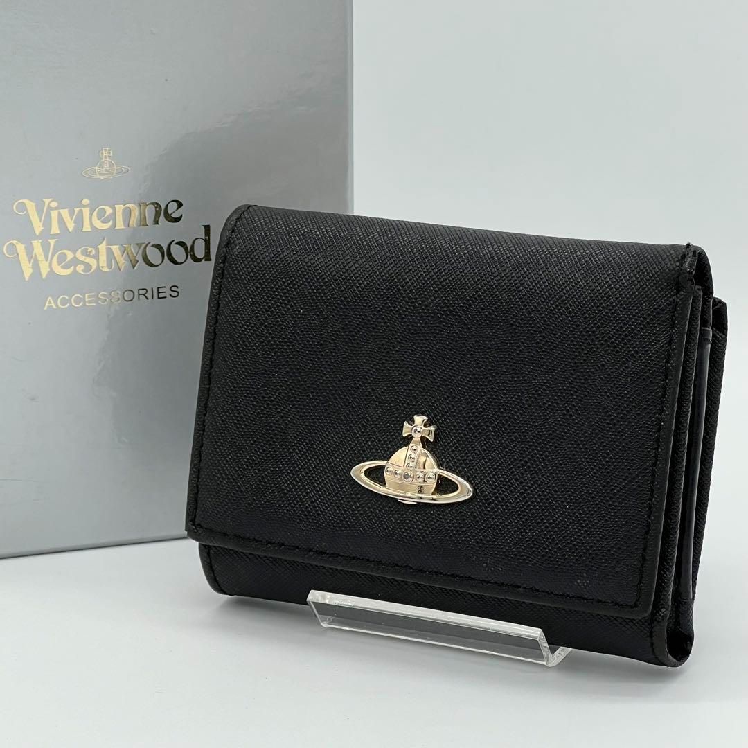 ✨️美品✨️VivienneWestwood 三つ折財布 がま口財布 ブラック