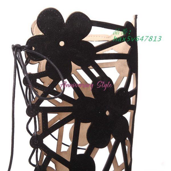 サマーブーツ レディース ロング ヒール 編み上げ 黒 38 パンチング 花柄 ハイヒール 2025 24CM レースアップ 0631720 夏 hax5v647813 KIN-KAAI_COM