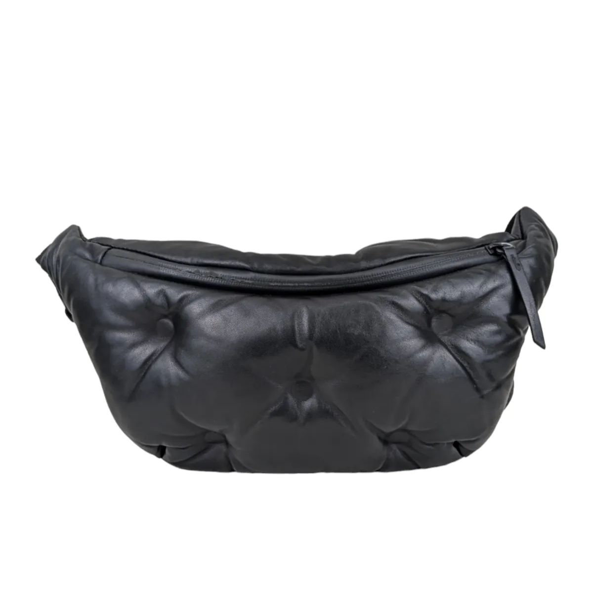 美品 メゾンマルジェラ グラムスラム レザーバムバッグ ブラック