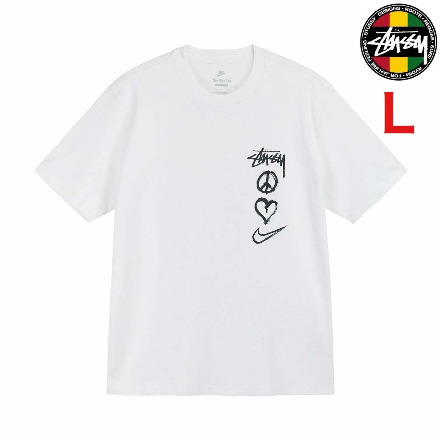 【激レア】限定完売品 ナイキ ステューシー コラボ Tシャツ L センターロゴ