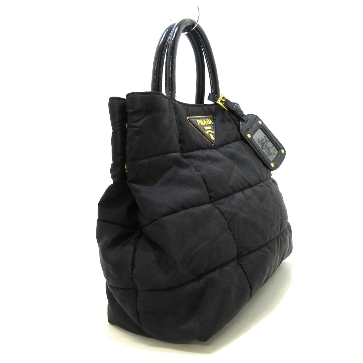 PRADA(プラダ) トートバッグ レディース トライアングルロゴ BN1596 黒 ...