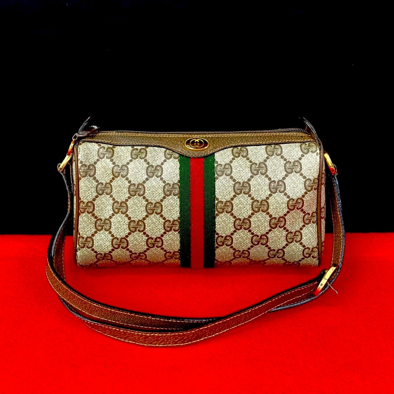 極 美品 GUCCI グッチ オールドグッチ ヴィンテージ シェリーライン GG