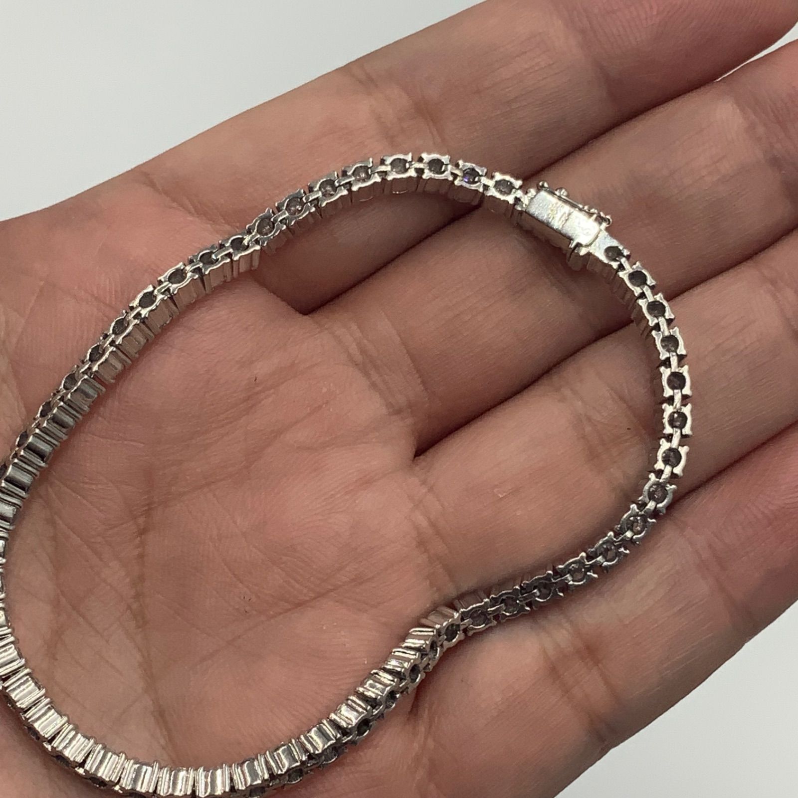Pt850 プラチナ850 テニスブレスレット 5.05ct 約19cm 19.1g