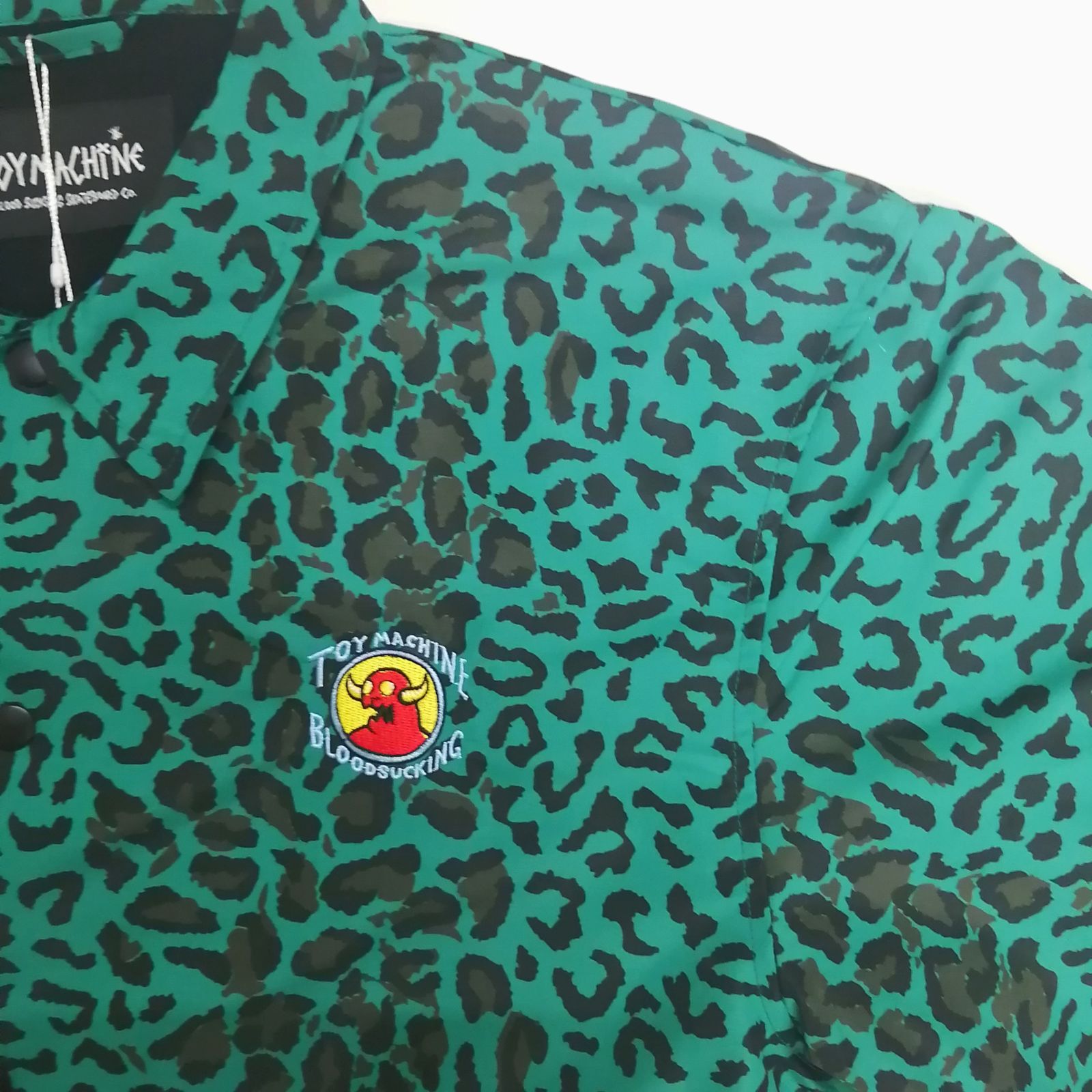 新作】【toy machine／トイマシーン・LEOPARD COACH JACKET（グリーン 