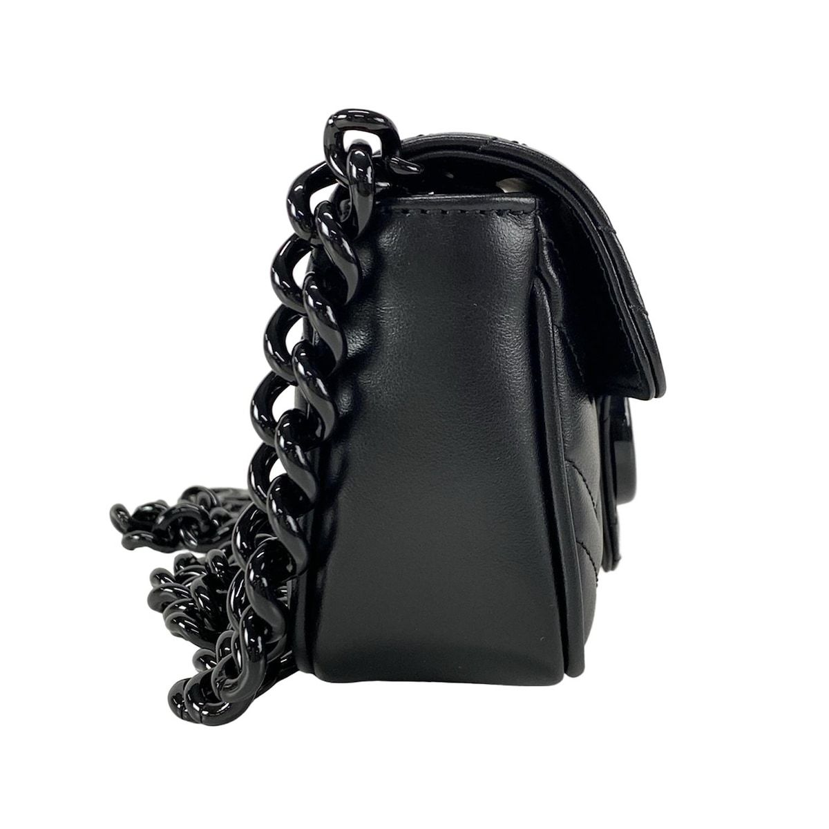 GUCCI グッチ ウエストポーチ GGマーモント 699757 黒 チェーンベルト 2WAY レザー