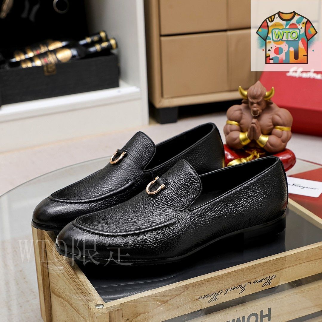 フェラガモの美しいシューズ FERRAGAMO フェラガモ 靴 メンズ ビジネスシューズ ストレート