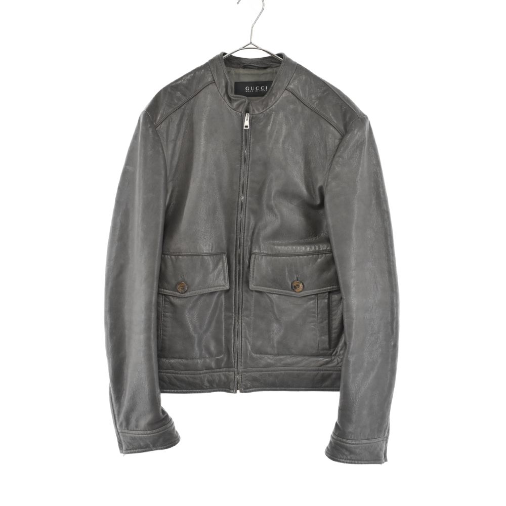 GUCCI (グッチ) 323237 ラムレザーシングルライダースジャケット