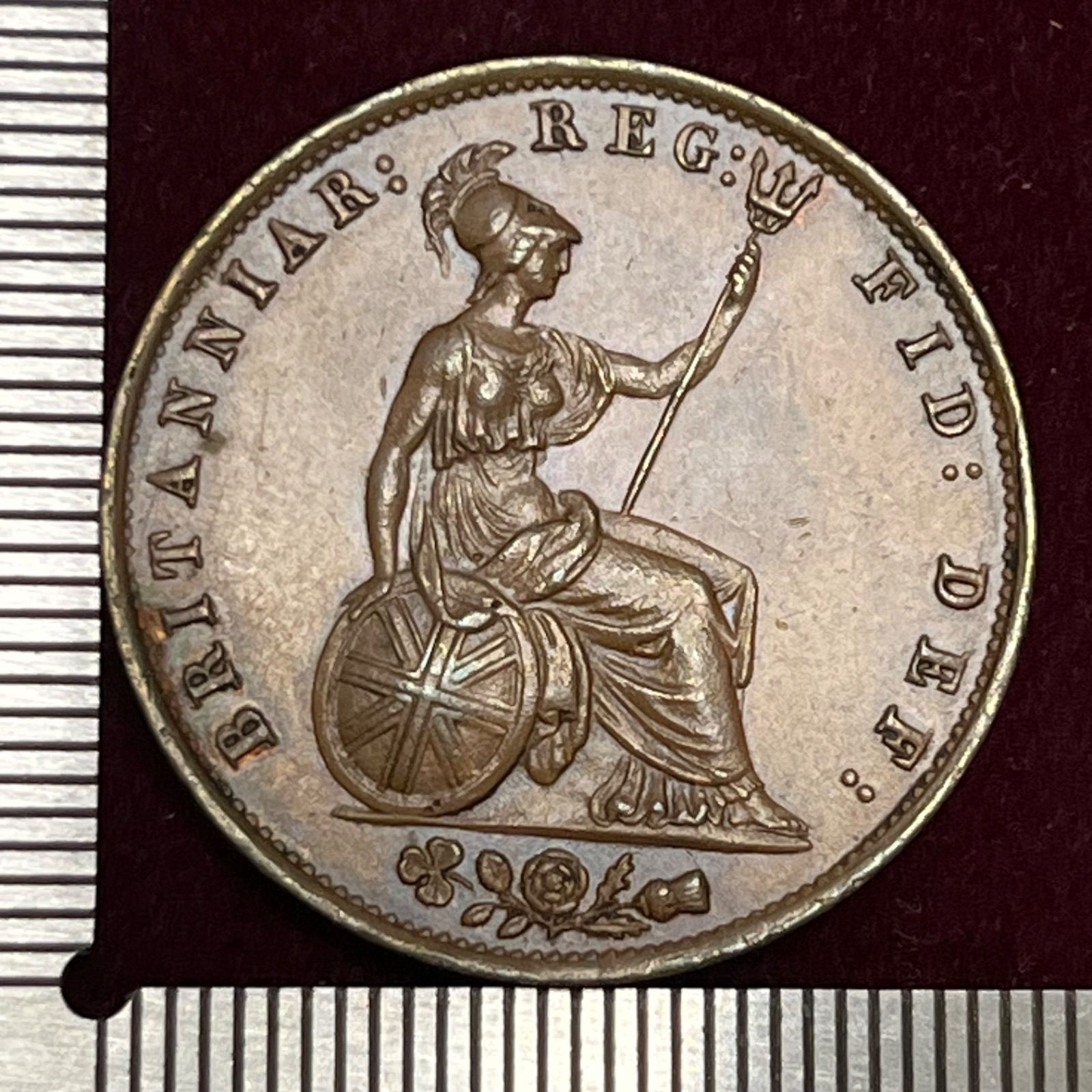 イギリス 1ペニー銅貨 1841 PCGS MS61 1841 ヴィクトリア女王