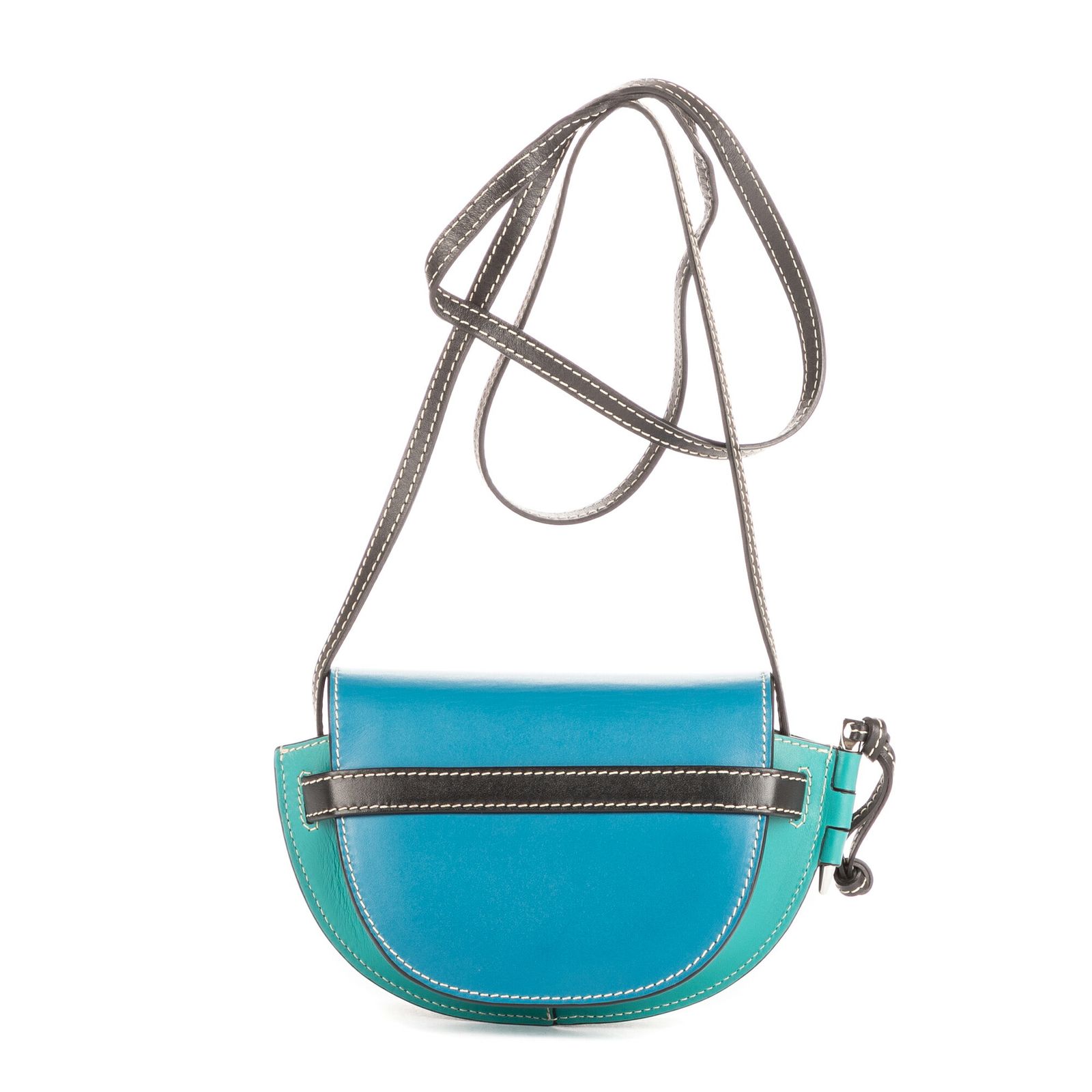 ロエベミニフェイクロスボディ青カーフスキンレザーN