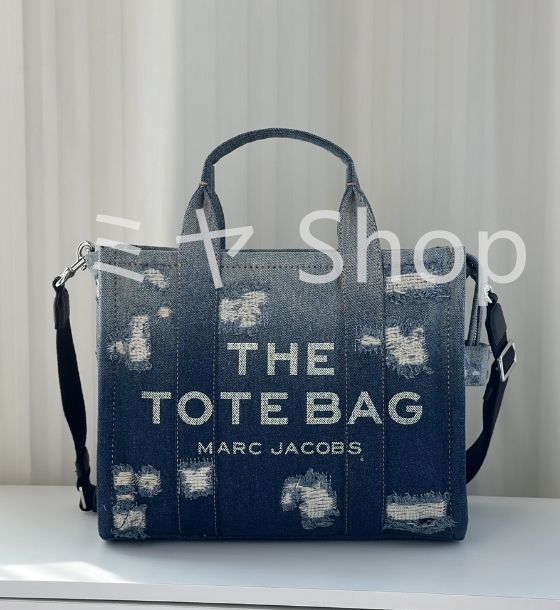 MarcJacobs♡リップ&リペアデニムミディアムトートバッグ マークジェイコブス リップ&リペアデニムミディアムトートバッグ