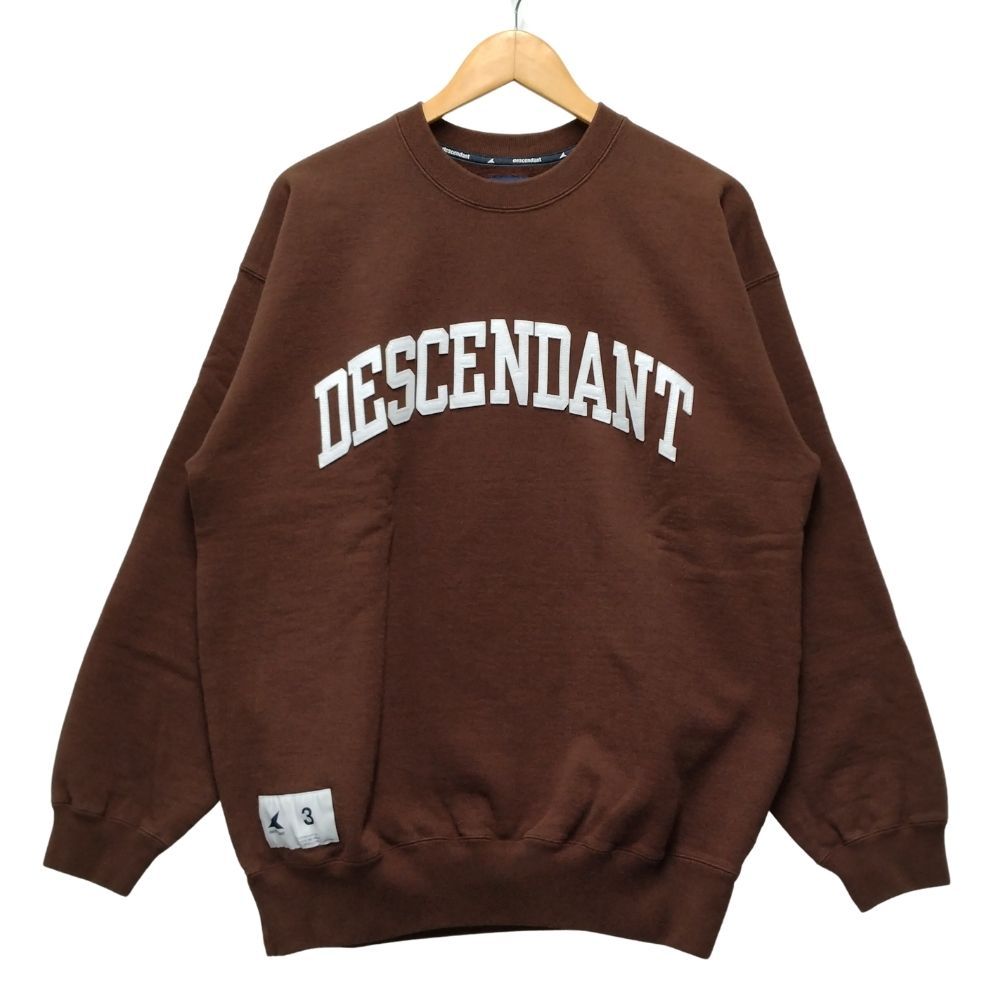 DESCENDANT ディセンダント TEAM CREW NECK ロゴ スウェット ブラウン 