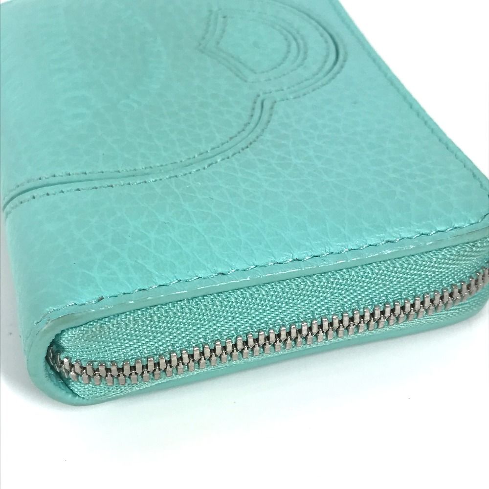 Tiffany & Co. ターコイズ ファスナー式コインケース Tiffany & Co. - ティファニー TIFFANY&Co. コインケース レザー