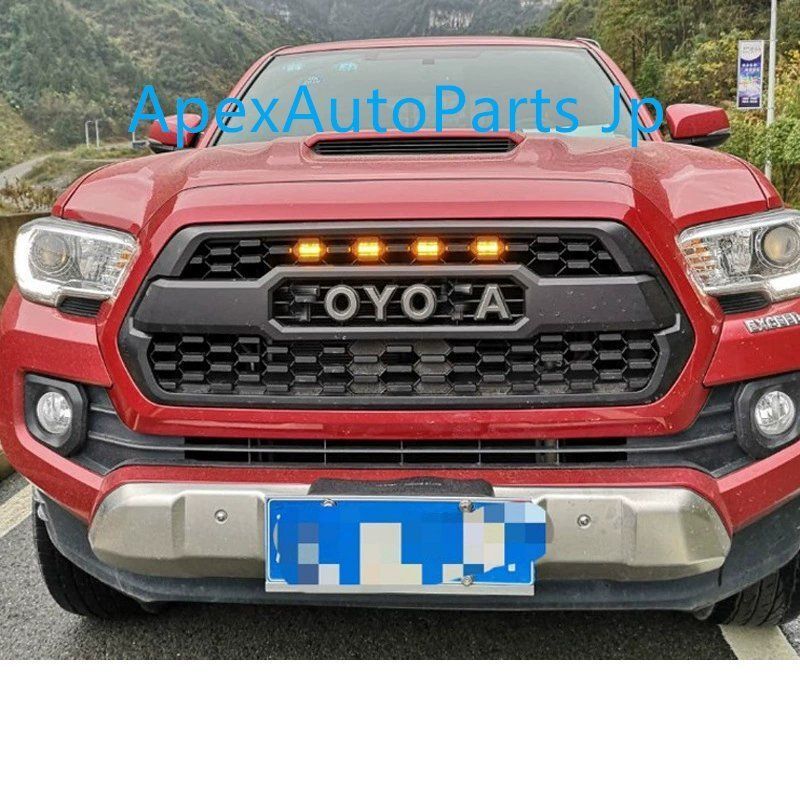 2016-2025 トヨタタコマ LED内蔵メッシュフロントグリル TRDフロントグリル ハニカムフロントフェイス
