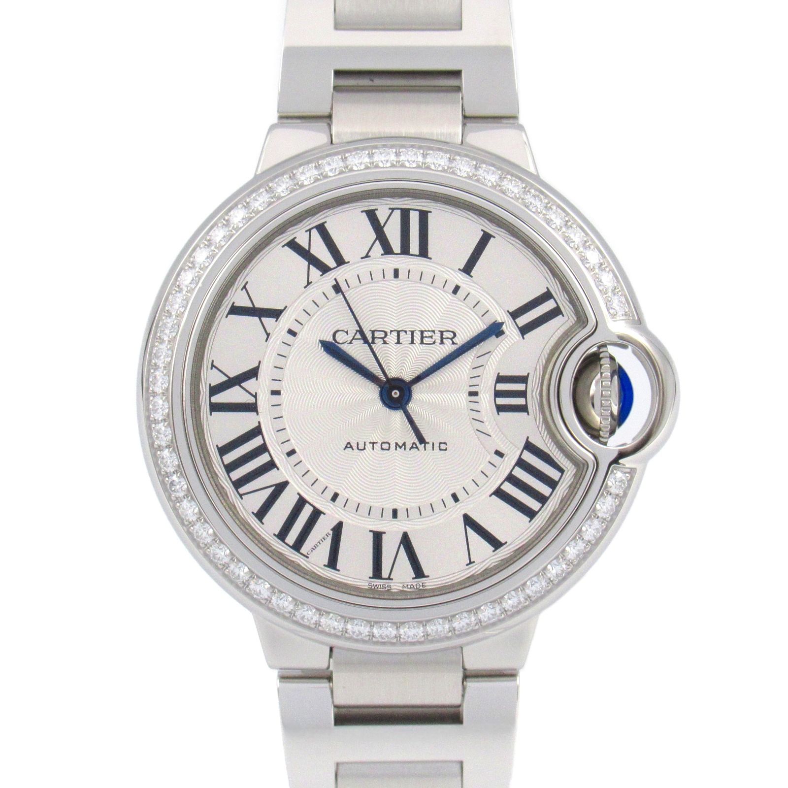 カルティエ CARTIER 腕時計 バロンブルー33 W4BB0023 シルバー ステンレススチール バロンブルー33 ボーイズ Used A