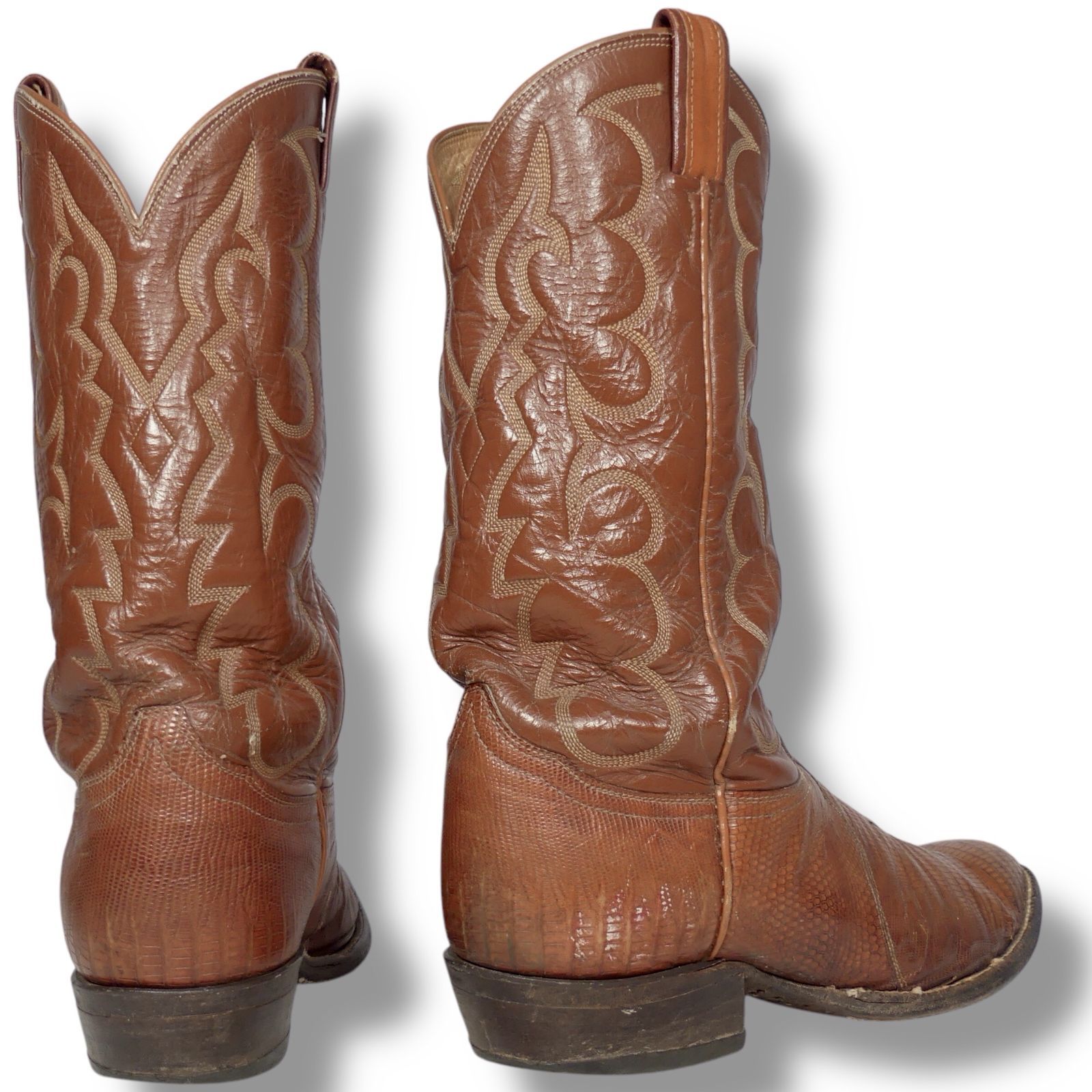 アメリカ製 ウエスタンブーツ Tony Lama 27.5 トニーラマ 9.5 B 茶 