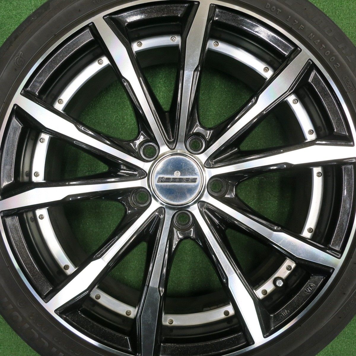 送料無料] キレイ！21年☆Stich LEGZAS Fauvex 215/45R18 メダリオン 