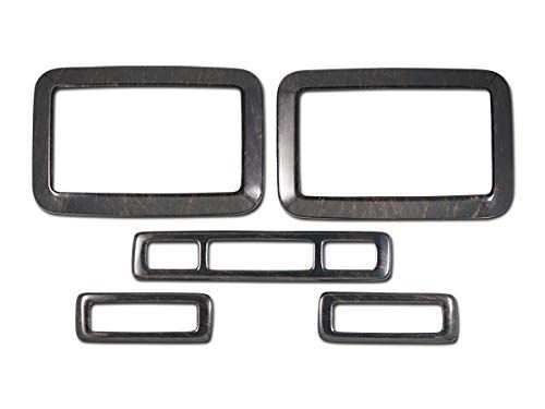 商品 TRISTAR S ハイエース レジアスエース 200系 4型 5型 6型 7型 リアエアコン用 インテリアパネル 5点セット ダークプライム 黒木目マホガニー調