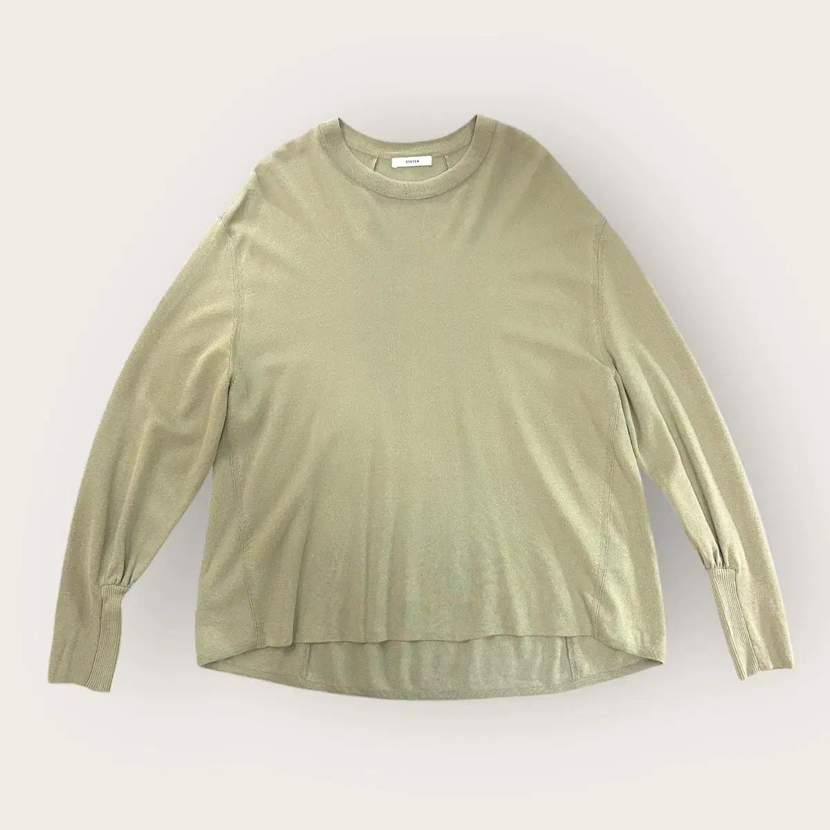 F SYSTEM システム レーヨン ニット 長袖 Tシャツ