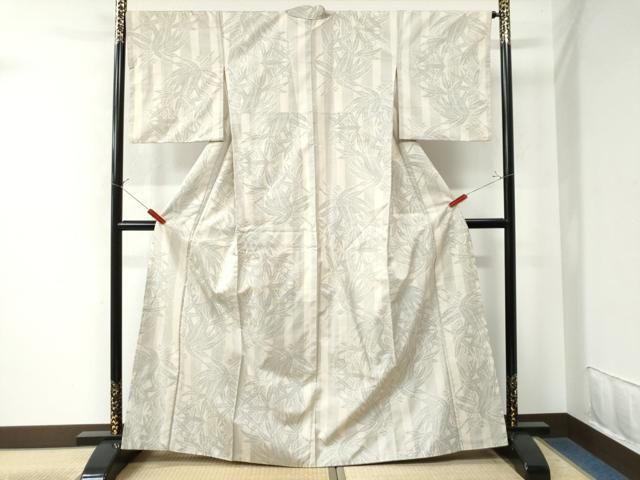 平和屋着物○結城紬 80亀甲 舞花文 正絹 逸品 DAAU0589tw