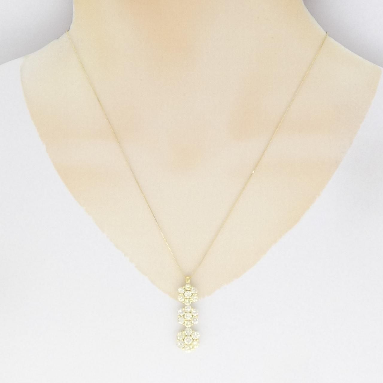 新品】K18YG フラワー ダイヤモンド ネックレス 3.00CT - メルカリ 