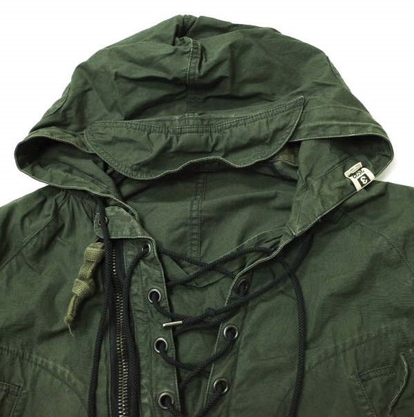 MAISON MIHARA YASUHIRO メゾン ミハラヤスヒロ 22SS 日本製 Front Lace-Up Military Jacket フロントレースアップ ミリタリージャケット A08BL041 46 Olive アウター【MAISON MIHARA YASUHIRO】