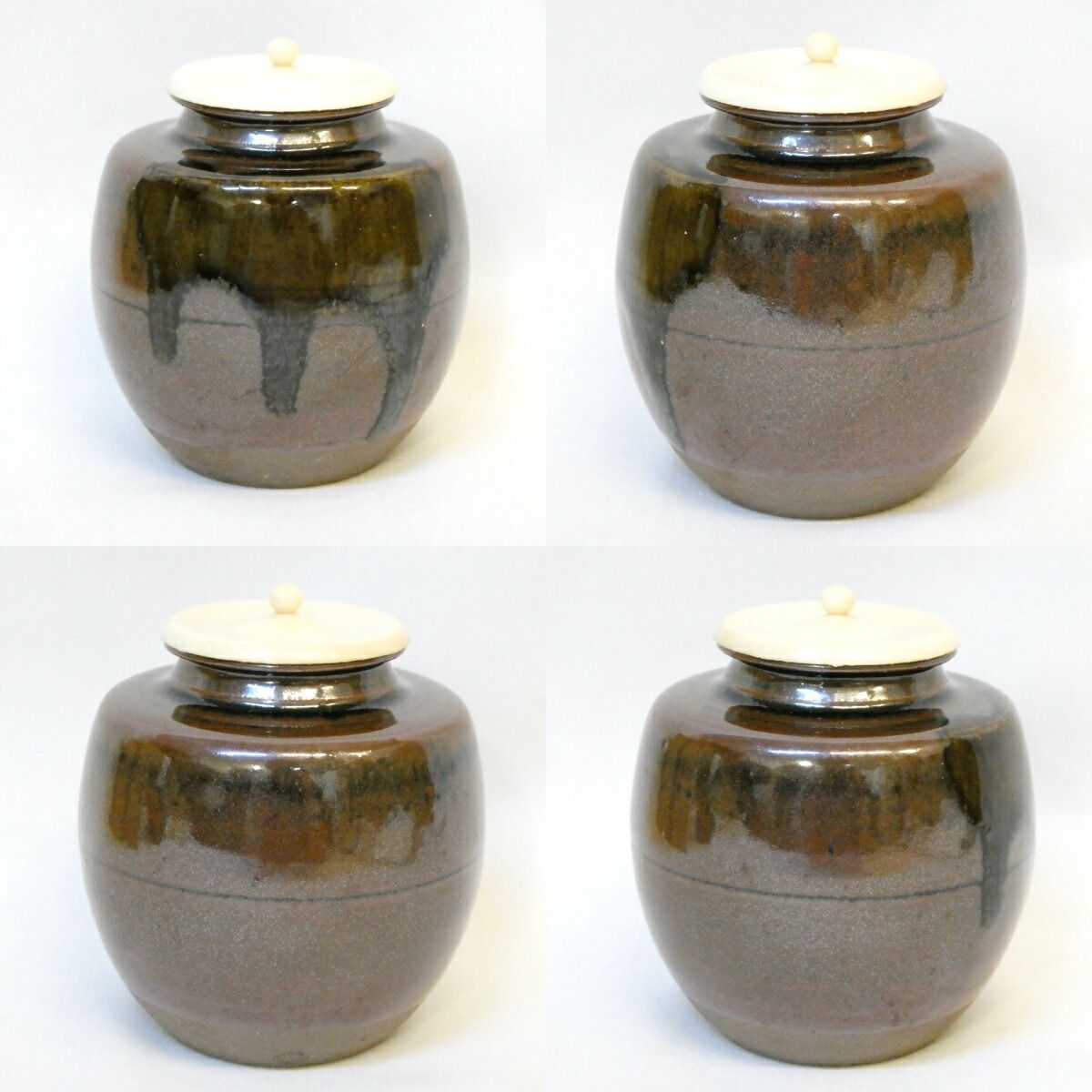 唐物・大名物写】松本鐵山作 大名物写 初花肩衝茶入 細丸竜鳥襷