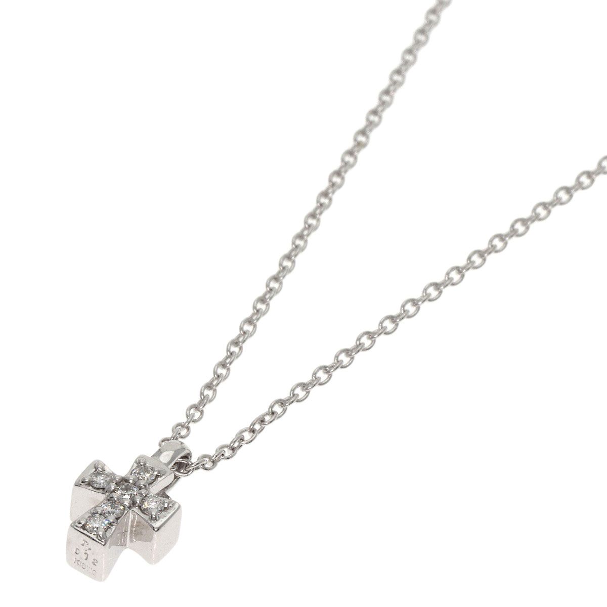 ポンテヴェキオ ダイヤモンド リバーシブル ネックレス 3月]K18WGアクアマリン/ダイヤモンドリバーシブルネックレス